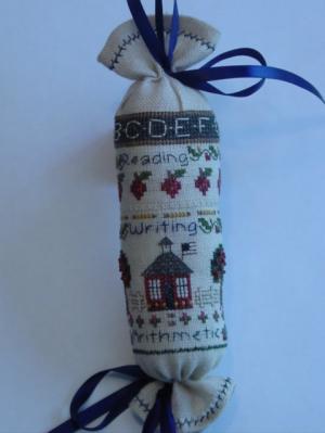 click here to view larger image of Schoolhouse Needle Roll (counted cross stitch kit)