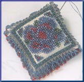 click here to view larger image of Beaded Pin Pillow - Victorian Posey (2003) (counted cross stitch kit)