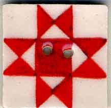 Red Ohio Star Button