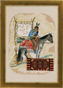 click here to view larger image of Indian/Horse (counted cross stitch kit)