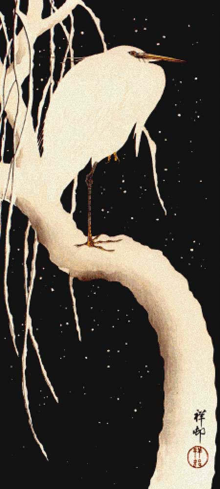 Heron in the Snow - Ohara Shoson