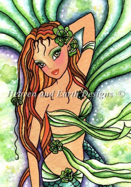 click here to view larger image of Shamrock Mermaid - Quick Stitch (chart)