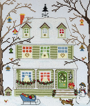 click here to view larger image of New England Homes Winter - Sally Swannell (counted cross stitch kit)