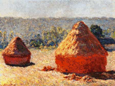 Haystacks, End of the Summer, Morning - Claude Monet