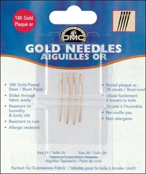 DMC Gold Tapestry Needles - Size 24/26