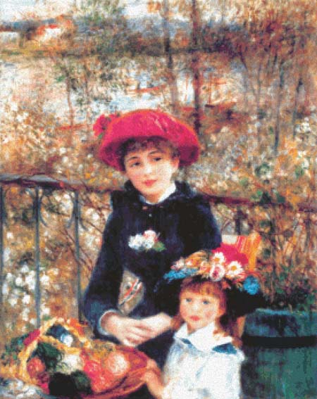 Two Sisters (On The Terrace)  - Pierre-Joseph Redoute