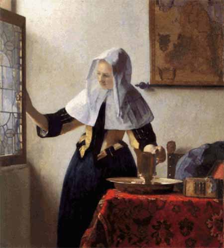 Young Woman with a Water Jug - Johannes Vermeer