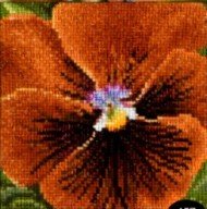 click here to view larger image of Pansy V (counted cross stitch kit)