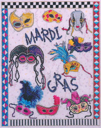 click here to view larger image of Mardi Gras Masks (chart)