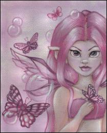 Peony Fairy with Bubbles 