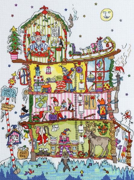 click here to view larger image of Cut Thru North Pole House  - Amanda Loverseed (counted cross stitch kit)