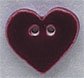 Small Burgundy Heart Button