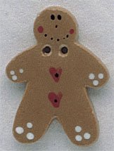 Gingerbread With Heart Button