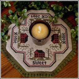 Little Candle Mats - Red Houses