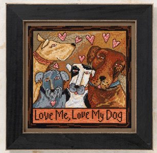 click here to view larger image of Love Me, Love Dog (2010) (counted cross stitch kit)