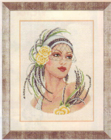 Yellow Rose Flapper Lady (linen)