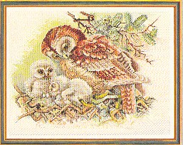 click here to view larger image of Mother Owl (counted cross stitch kit)