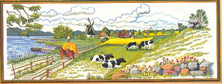 click here to view larger image of Pasture Scene (counted cross stitch kit)