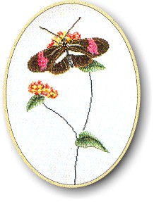 click here to view larger image of Rose Butterfly (counted cross stitch kit)