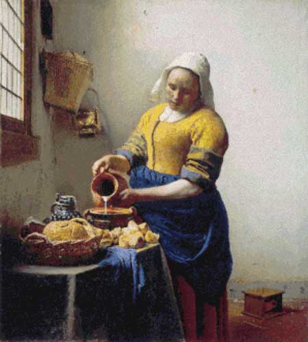 Kitchen Maid, The - Johannes Vermeer