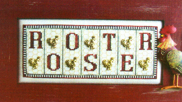 click here to view larger image of Rooster (mini blocks) (chart)