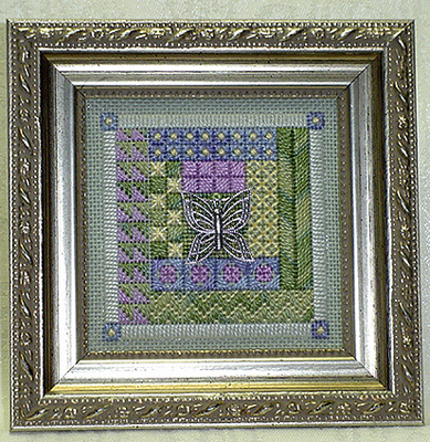 click here to view larger image of Butterfly Garden Mini Quilt (counted canvas work)