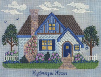 click here to view larger image of Hydrangea House (counted canvas work)