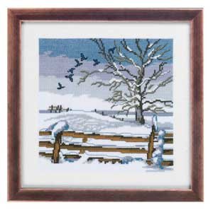 click here to view larger image of Birds Winter Scene (counted cross stitch kit)