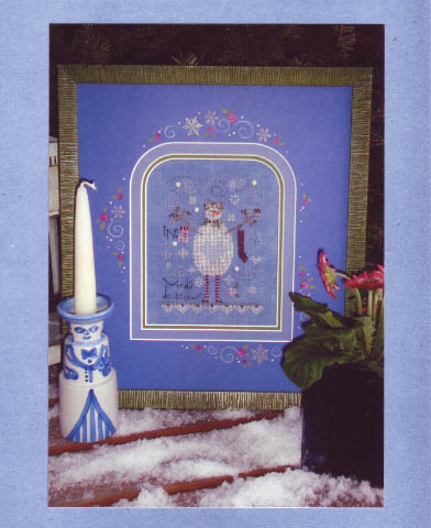 click here to view larger image of Blue Snowman (counted cross stitch kit)
