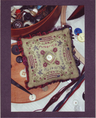 click here to view larger image of Liberty Pin Cushion (counted cross stitch kit)