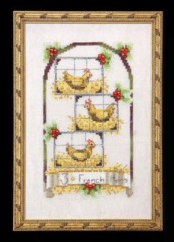 click here to view larger image of Three French Hens - Twelve Days of Christmas (chart)