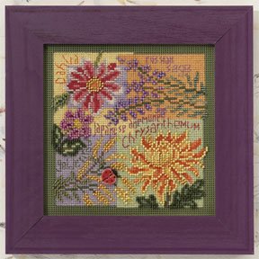 click here to view larger image of Fall Blooms (counted cross stitch kit)