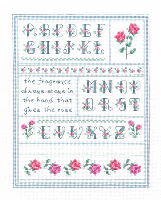 click here to view larger image of Roses Alphabet (chart)