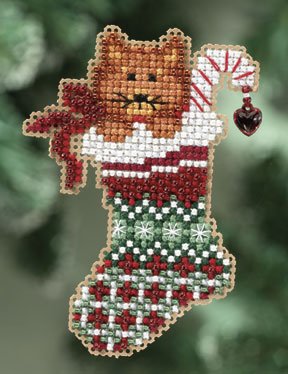 click here to view larger image of Kitty's Stocking  (2010) (counted cross stitch kit)