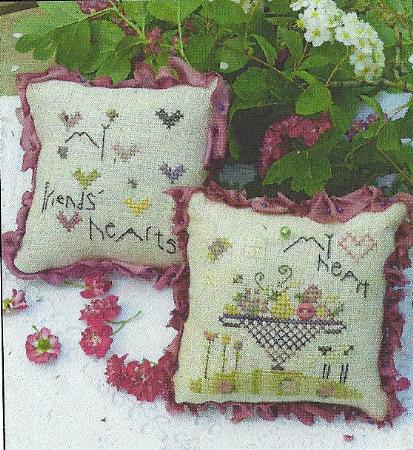 click here to view larger image of Our Hearts Pincushion (counted cross stitch kit)