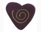 Lilac Swirly Heart (small) button