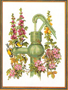 click here to view larger image of Thirsty Orioles (counted cross stitch kit)