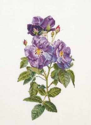 click here to view larger image of Rhapsody in Blue - Linen (counted cross stitch kit)