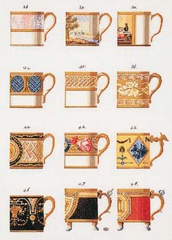 click here to view larger image of Ornamental Cups (counted cross stitch kit)