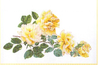 click here to view larger image of Peace Rose - Linen (counted cross stitch kit)
