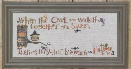 Halloween Branch - Hooty Owl and Border