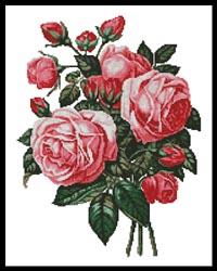 click here to view larger image of Bouquet of Pink Roses (chart)