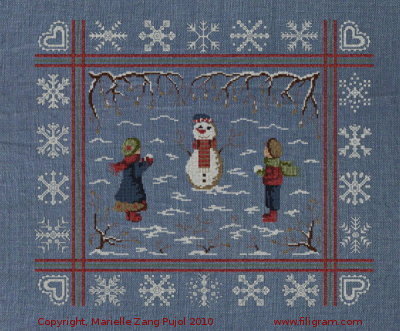 Snowman and Snowflakes