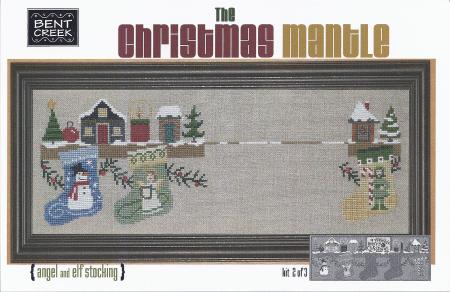 click here to view larger image of Christmas Mantle (Part two) - Angel and Elf Stocking (counted cross stitch kit)