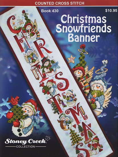 click here to view larger image of Christmas Snowfriends Banner  (Book 43) (chart)