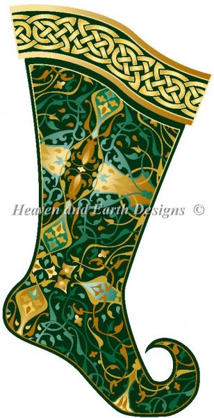 click here to view larger image of Emerald Christmas Stocking (chart)