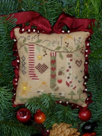click here to view larger image of Merry Be Pin Cushion (counted cross stitch kit)