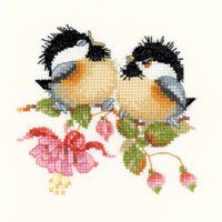 click here to view larger image of Fuchsia Chick-Chat  (counted cross stitch kit)