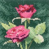 click here to view larger image of Mini Pink Roses (counted cross stitch kit)