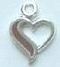 Red Coral Inlay Heart (Sterling)